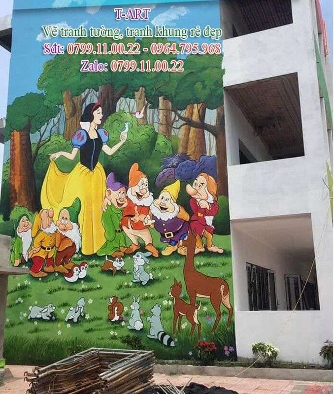 Dịch vụ vẽ tranh tường, vẽ tranh tường mầm non, vẽ tranh tường trung tâm tiếng Anh, vẽ tranh tường tiểu học, vẽ tranh tường phòng học