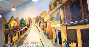 Dịch vụ vẽ tranh tường, vẽ tranh tường phố cổ Hà Nội, vẽ tranh tường phong cảnh, vẽ tranh tường phố cổ Hội An, vẽ tranh tường cafe, vẽ tranh tường quán ăn