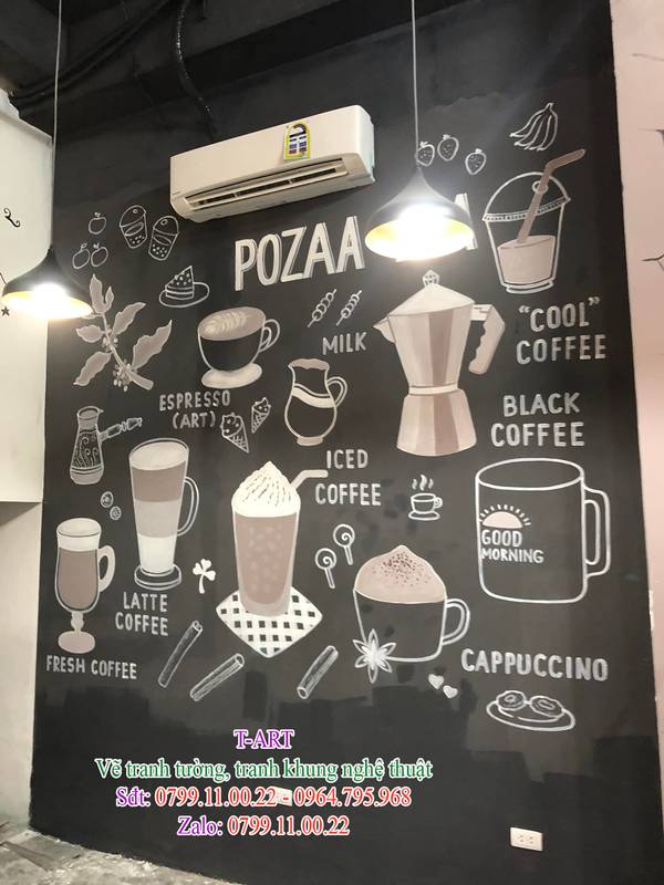 Dịch vụ vẽ tranh tường, vẽ tranh tường Cafe, vẽ tranh tường trà sữa, vẽ tranh tường trà chanh, vẽ tranh tường nhà hàng, vẽ tranh tường quán ăn