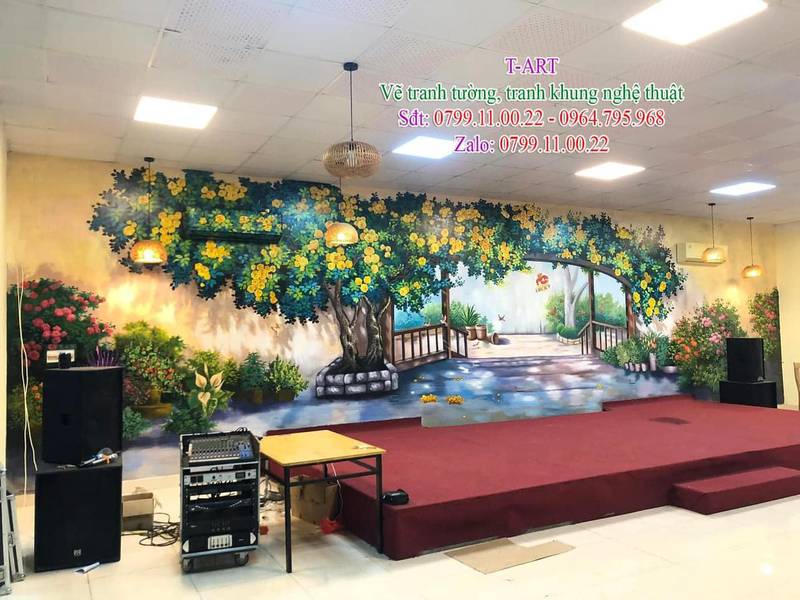 Dịch vụ vẽ tranh tường, vẽ tranh tường Cafe, vẽ tranh tường trà sữa, vẽ tranh tường trà chanh