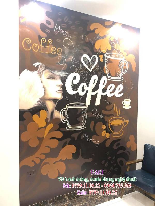 Dịch vụ vẽ tranh tường, vẽ tranh tường Cafe, vẽ tranh tường trà sữa, vẽ tranh tường trà chanh