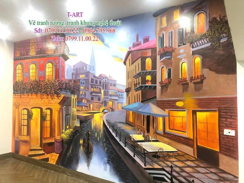 Dịch vụ vẽ tranh tường, vẽ tranh tường Cafe, vẽ tranh tường trà sữa, vẽ tranh tường trà chanh