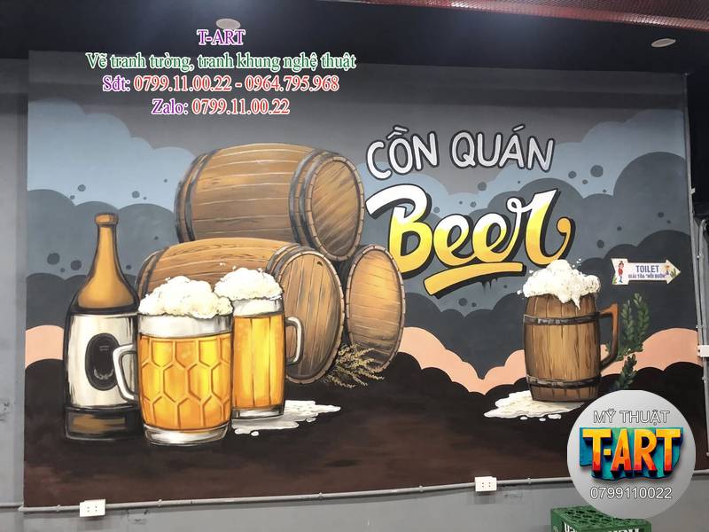 Vẽ Tranh Tường Quán Ăn, Nhà Hàng, Quán Bia Hơi vẽ tranh tường nhà hàng, tranh tường quán ăn đẹp, vẽ tường quán lẩu nướng, vẽ tường quán ăn Hàn Quốc, vẽ 3D quán ăn, tranh quán ăn nghệ thuật